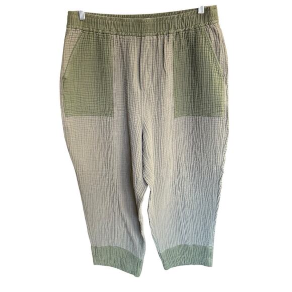 Madewell Pants - Madewell Lightspun Balloon Pull-On Pants in Colorblock relaxed xl green casual